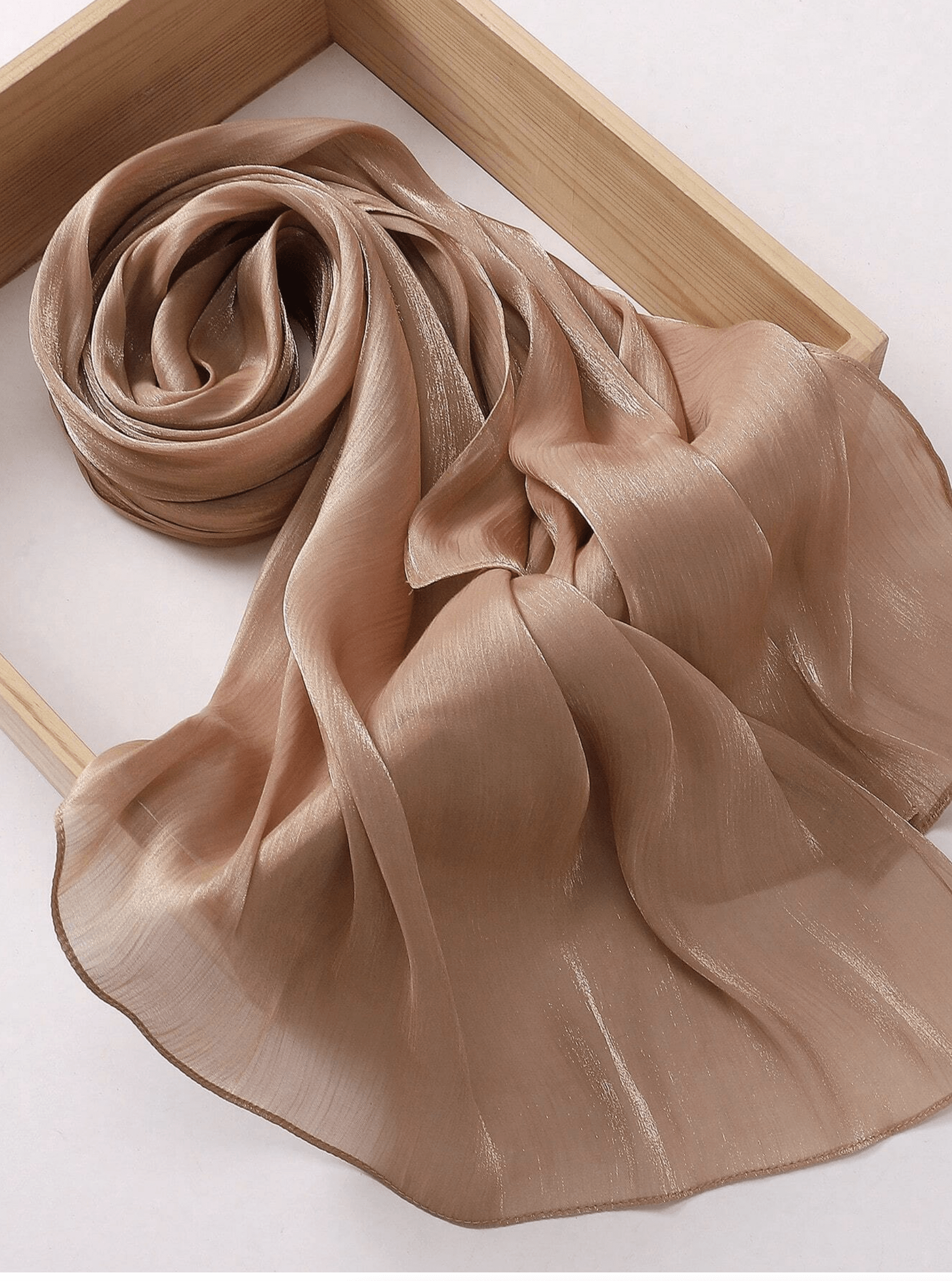 Shimmering Silk Chiffon hijab Kabayare
