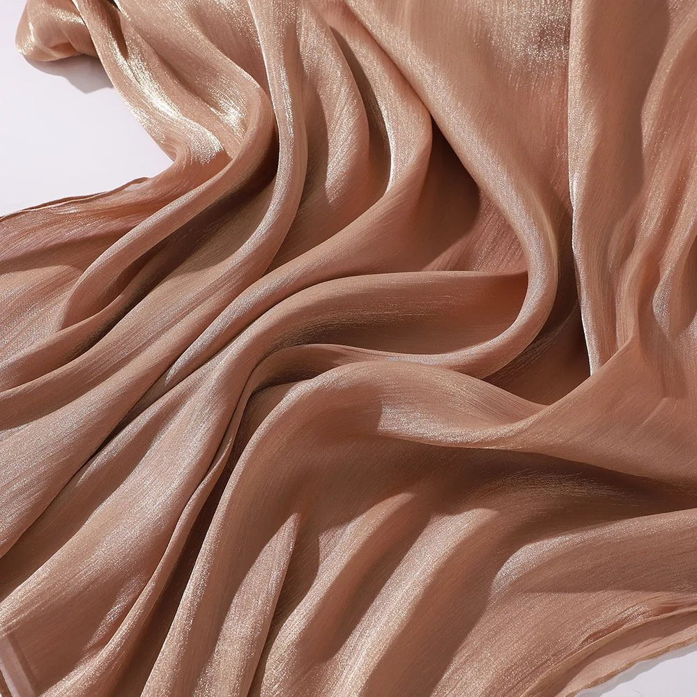 Shimmering Silk Chiffon hijab Kabayare