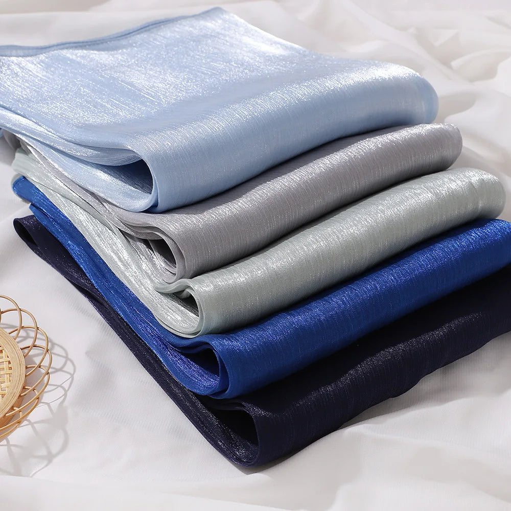 Shimmering Silk Chiffon hijab Kabayare
