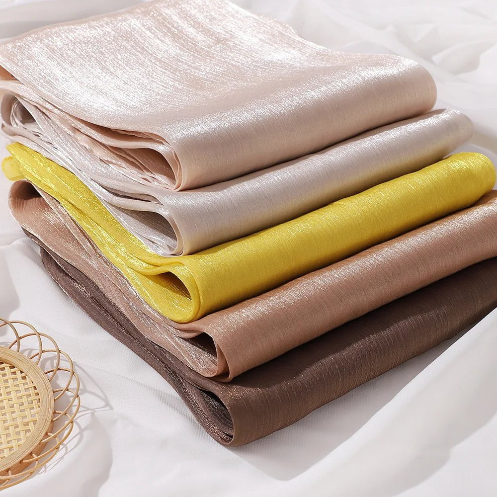 Shimmering Silk Chiffon hijab Kabayare