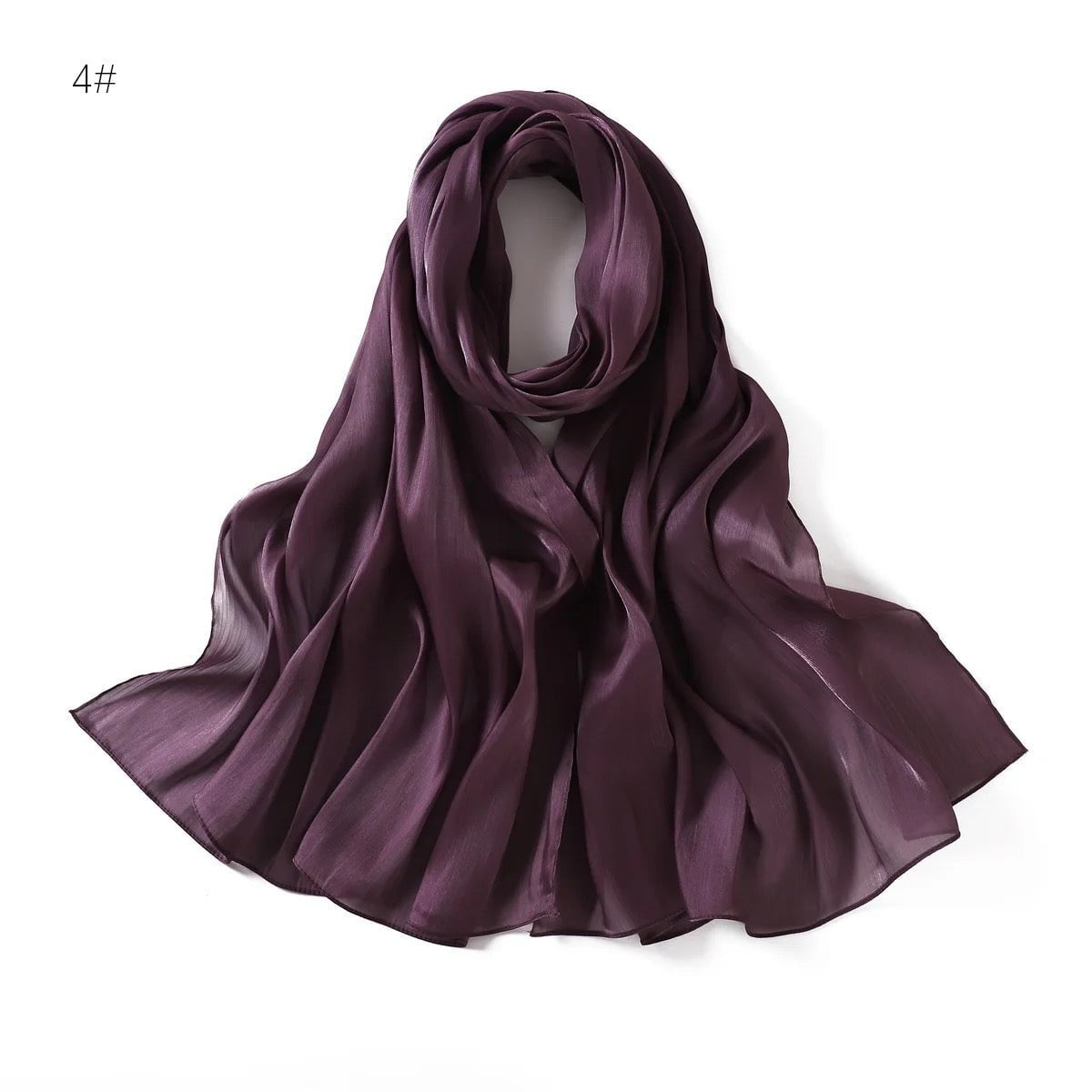 Shimmering Silk Chiffon hijab Kabayare