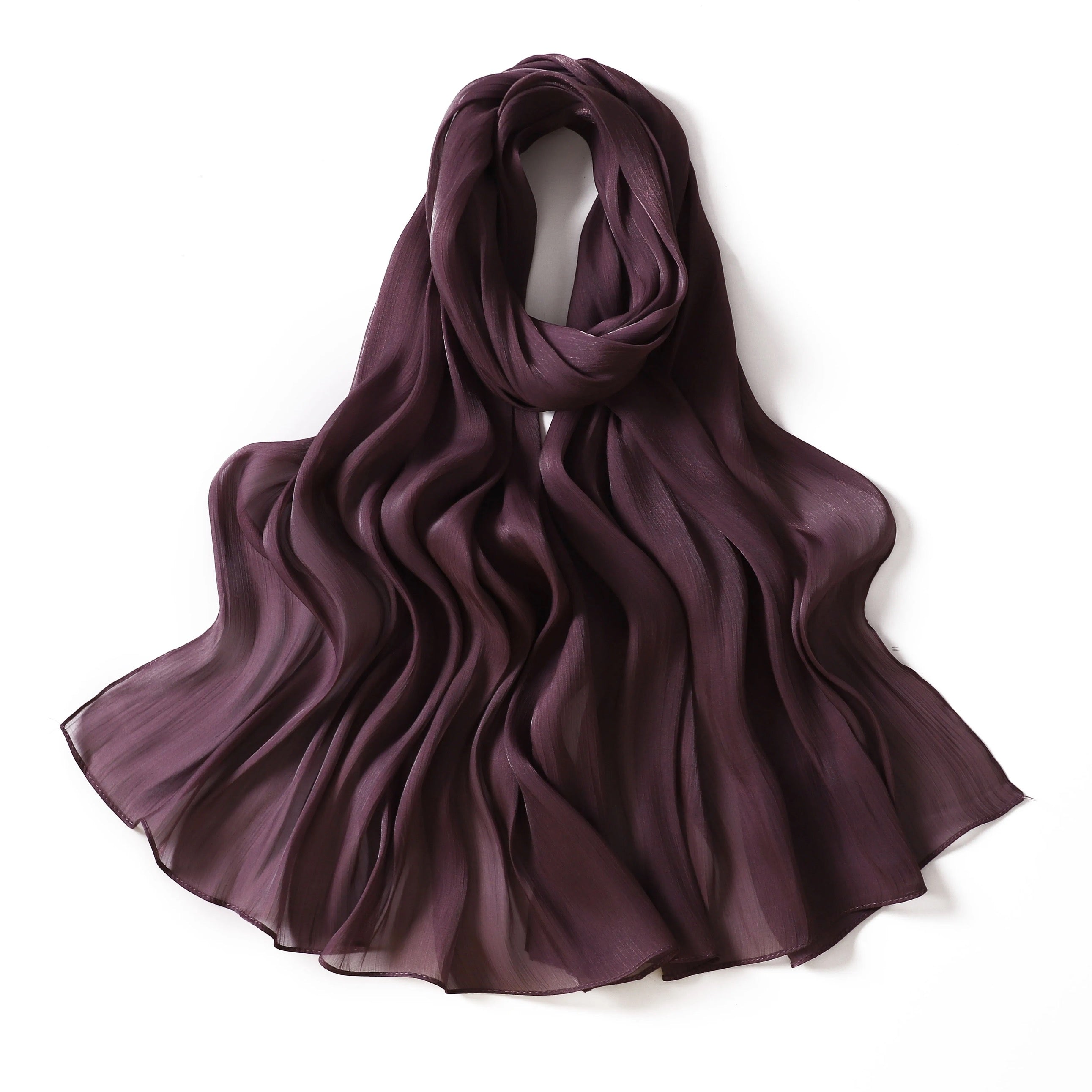 Shimmering Silk Chiffon hijab Kabayare