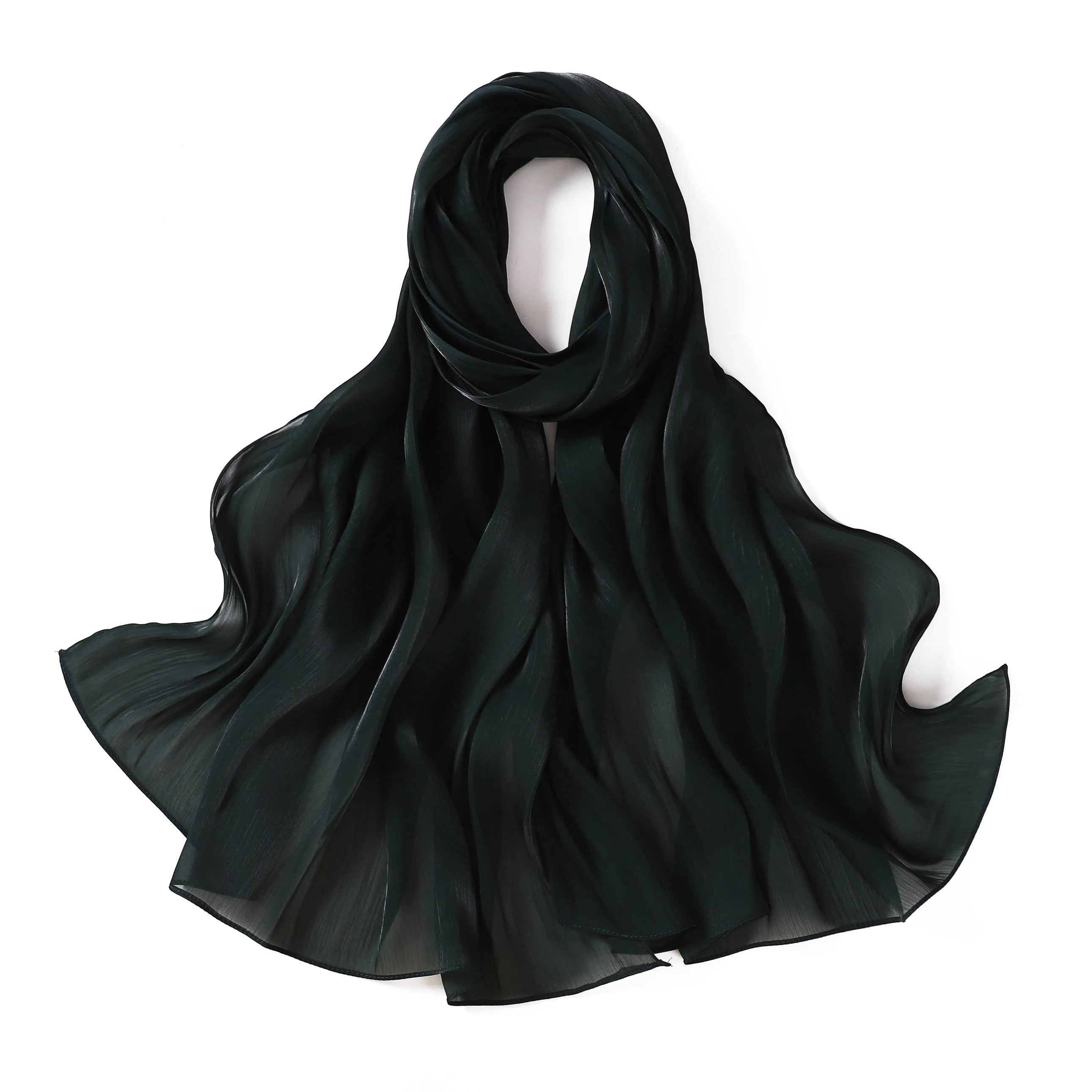 Shimmering Silk Chiffon hijab Kabayare