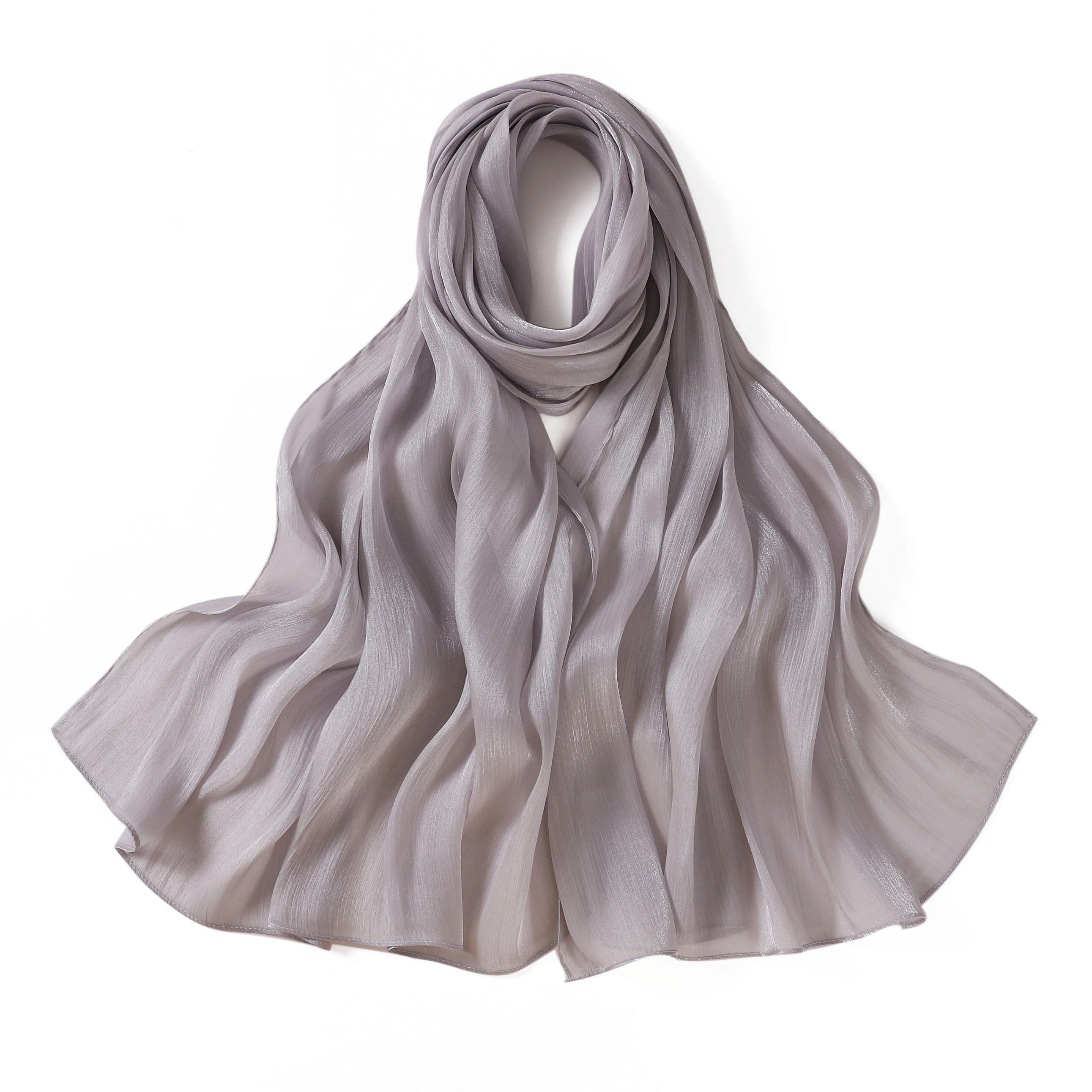 Shimmering Silk Chiffon hijab Kabayare