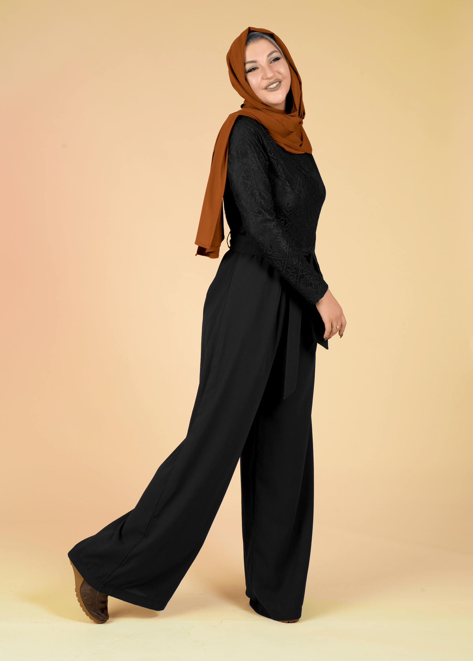 Show Stopper Lace Detail Jumpsuit Online Kabayare Fashion Navy Blue XL