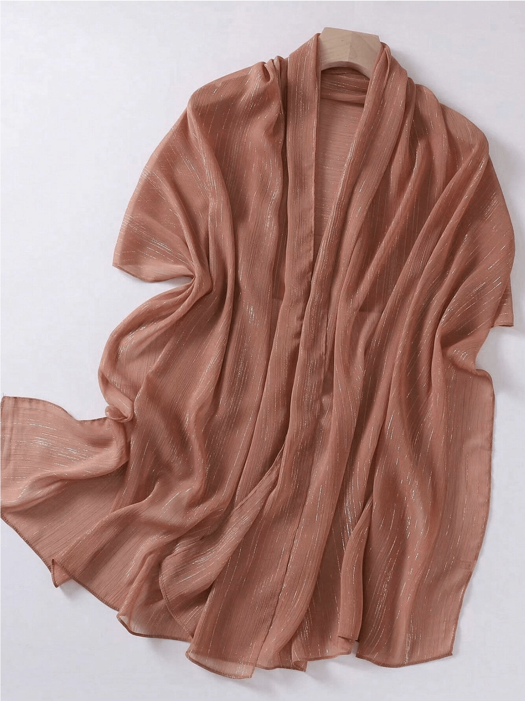 silver shimmer  Chiffon hijab Kabayare