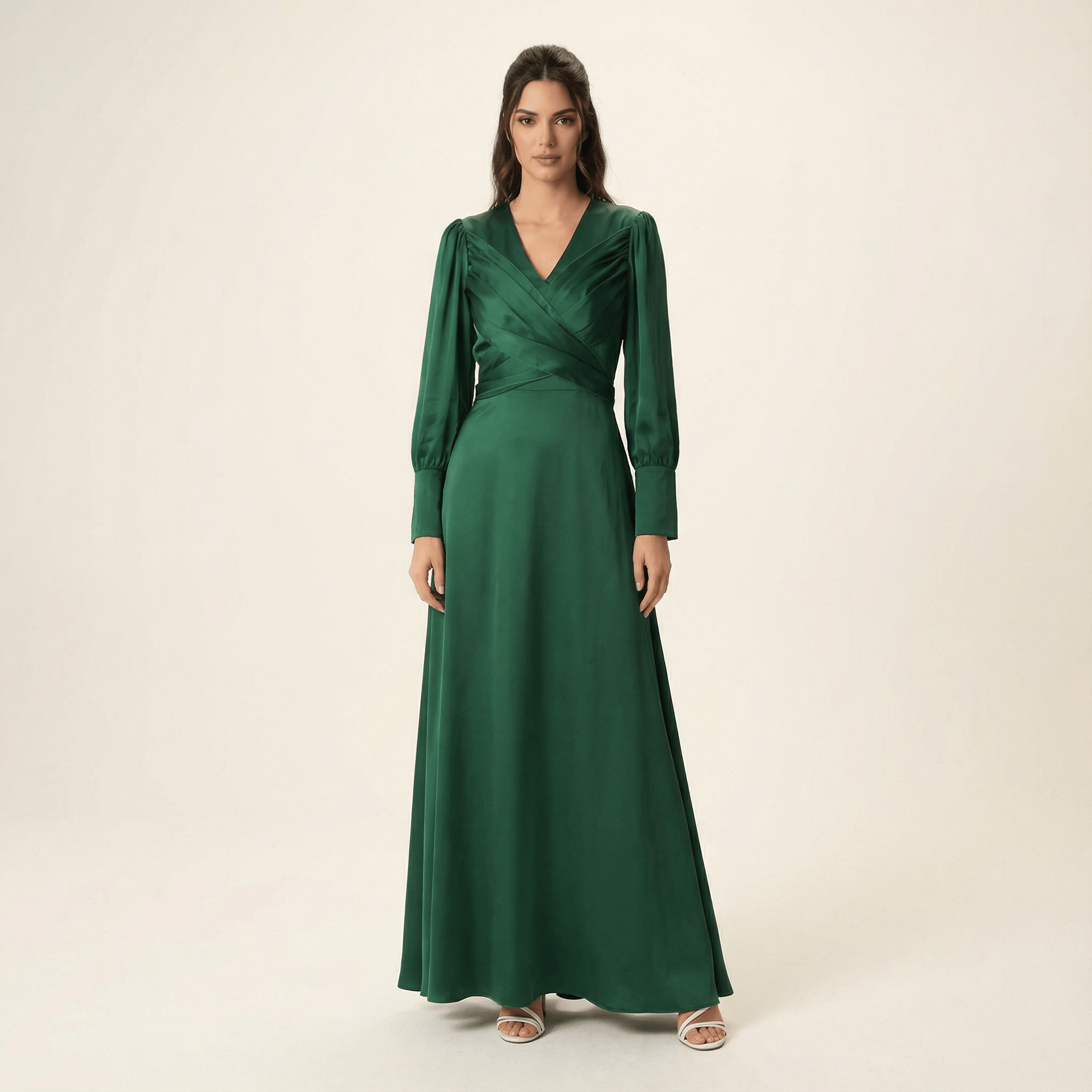 Sleek and classy satin maxi dress Kabayare