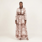 Snake skin long sleeve maxi dress Kabayare