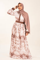 Snake skin long sleeve maxi dress Kabayare