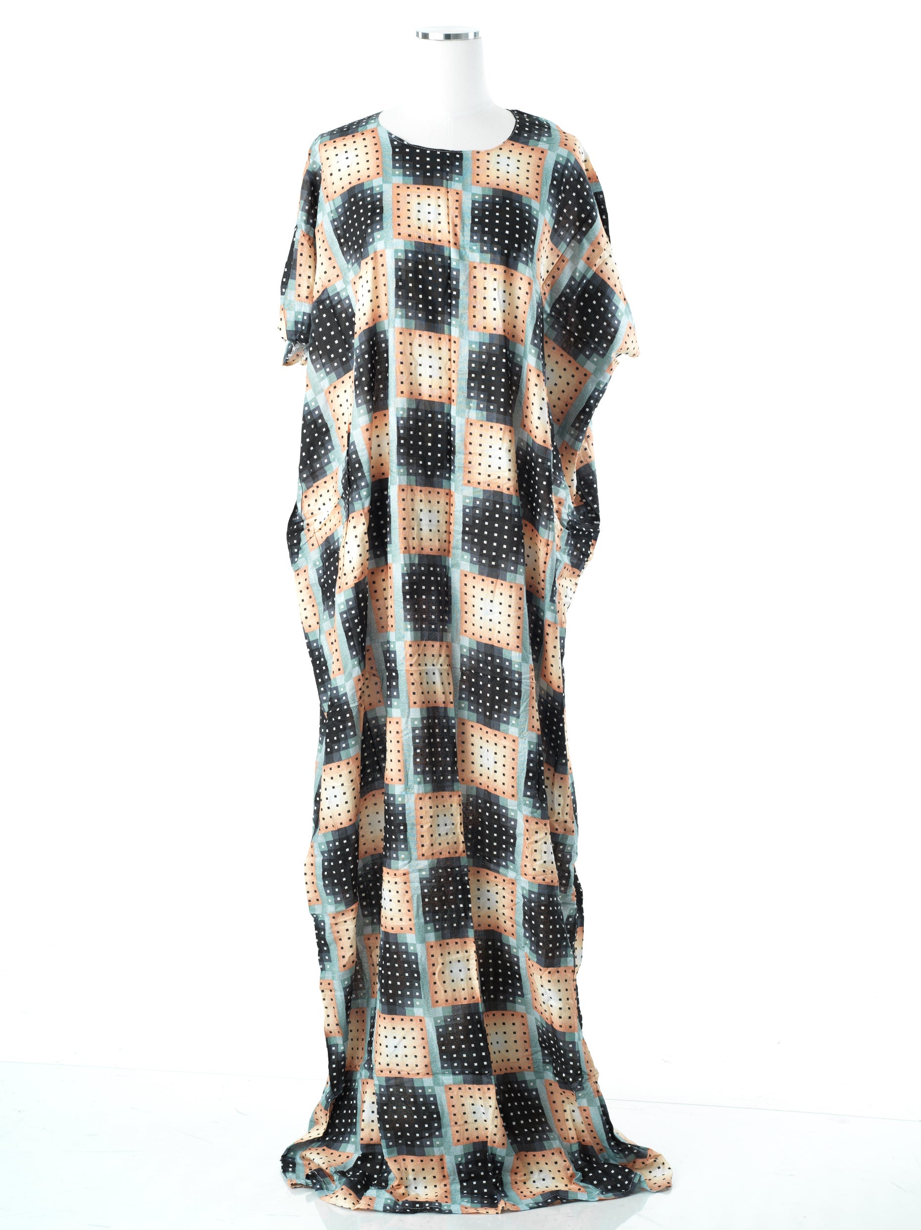 square  print bati dress Kabayare