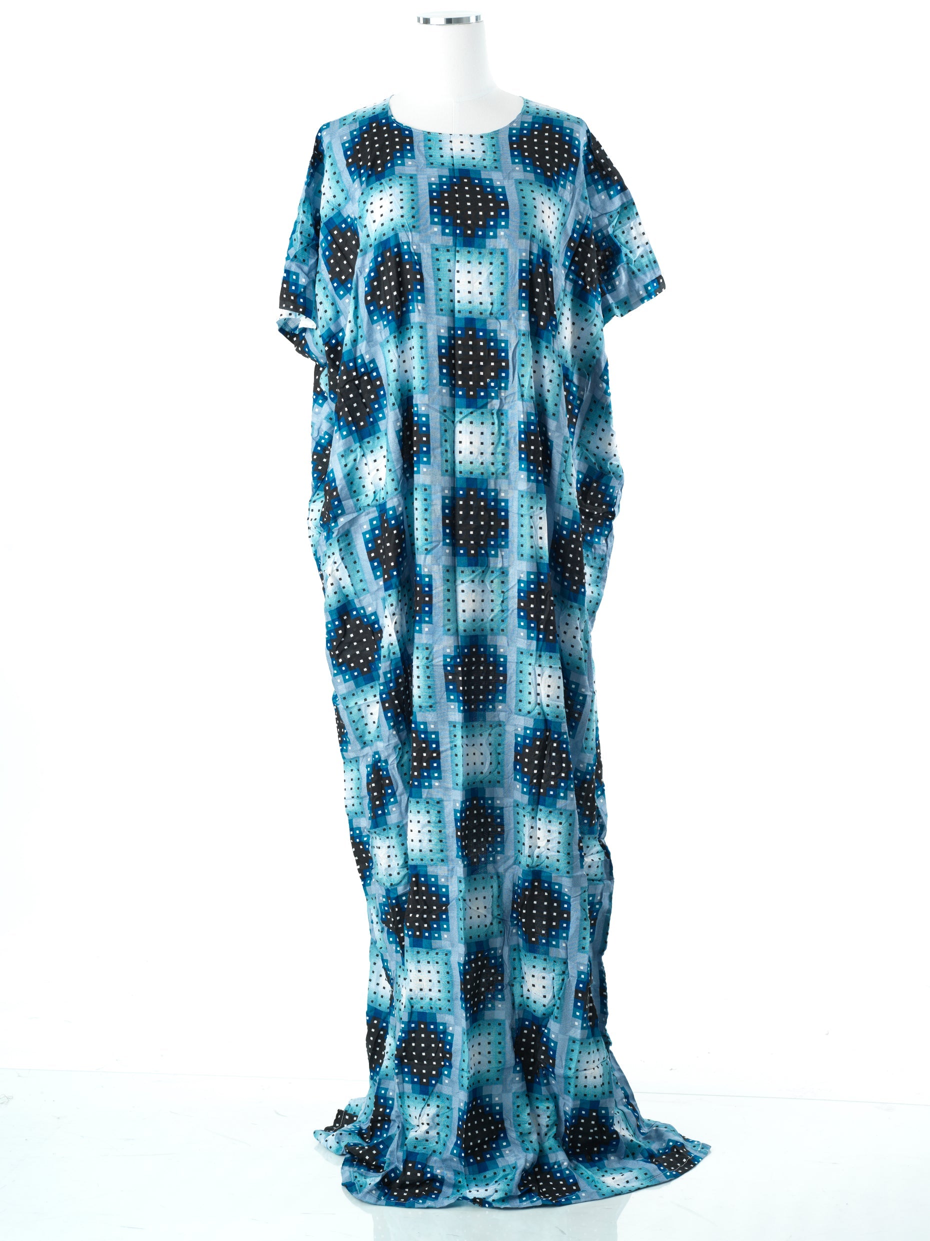 square  print bati dress Kabayare