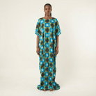 square  print bati dress Kabayare