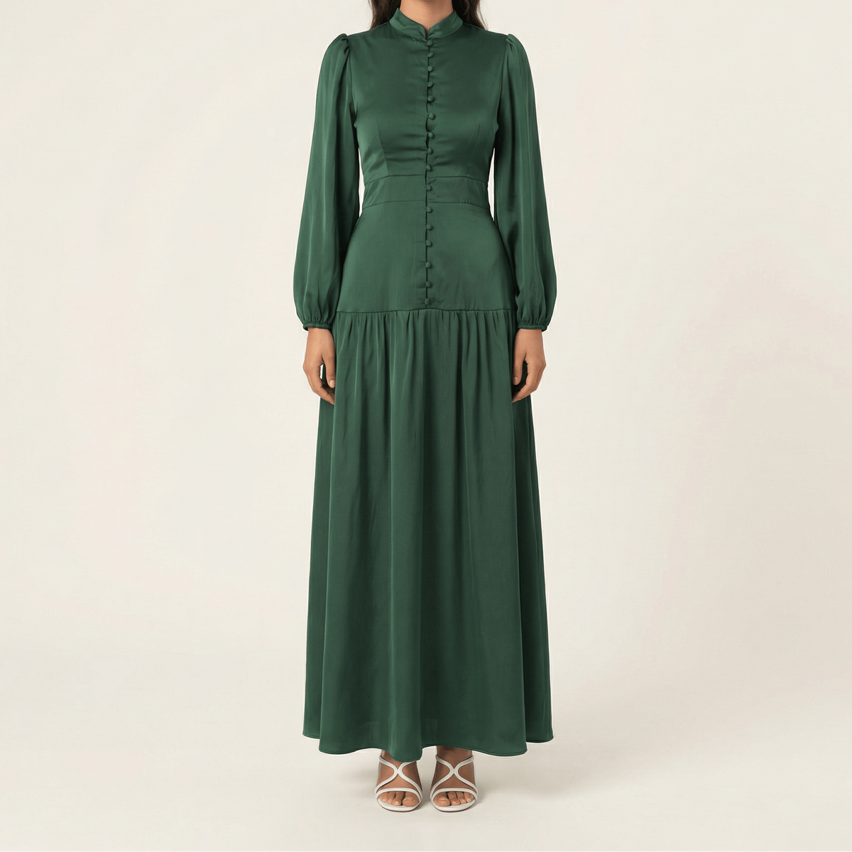 Take me to Paris satin maxi dress Kabayare