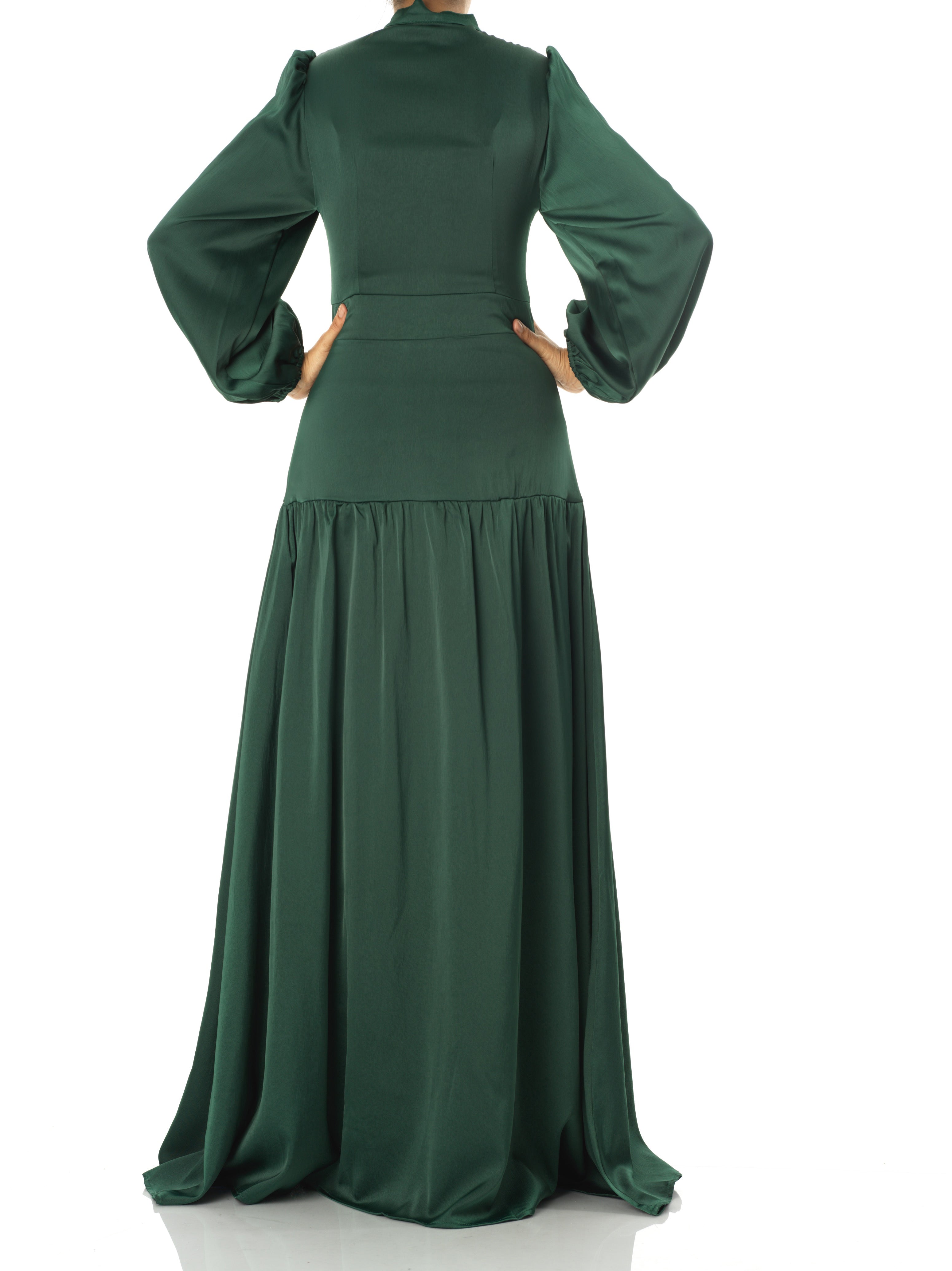 Take me to Paris satin maxi dress Kabayare