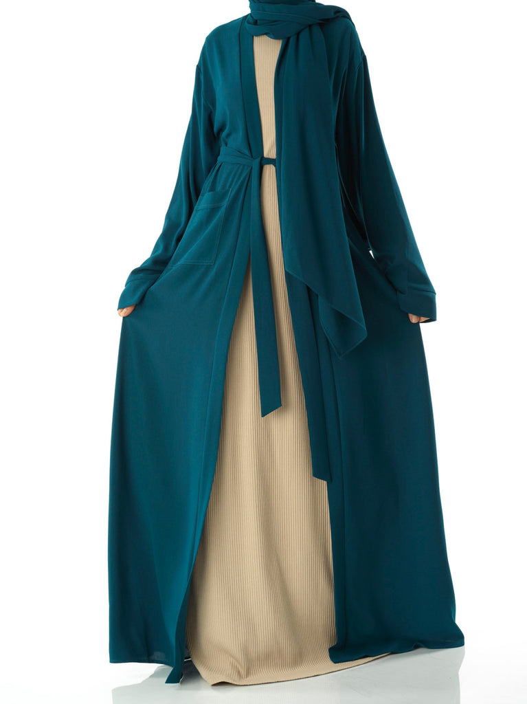 Teal Modern Sophisticated abaya set Kabayare