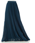 Teal pleated Maxi Skirt Kabayare
