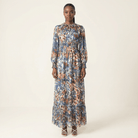 The Contour feathers chiffon maxi dress Kabayare