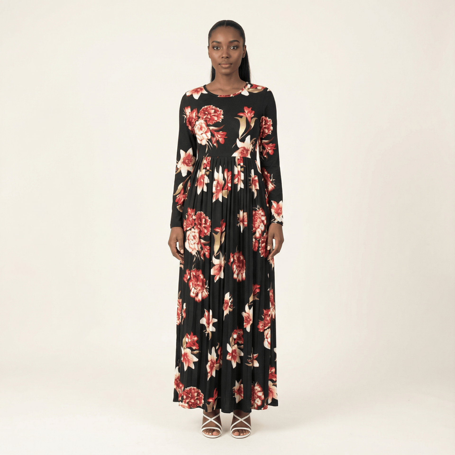 The Obliged Pleated Maxi Dress | Dress | Kabayare Black / S The Obliged Pleated Maxi Dress | Dress | Kabayare Black / S