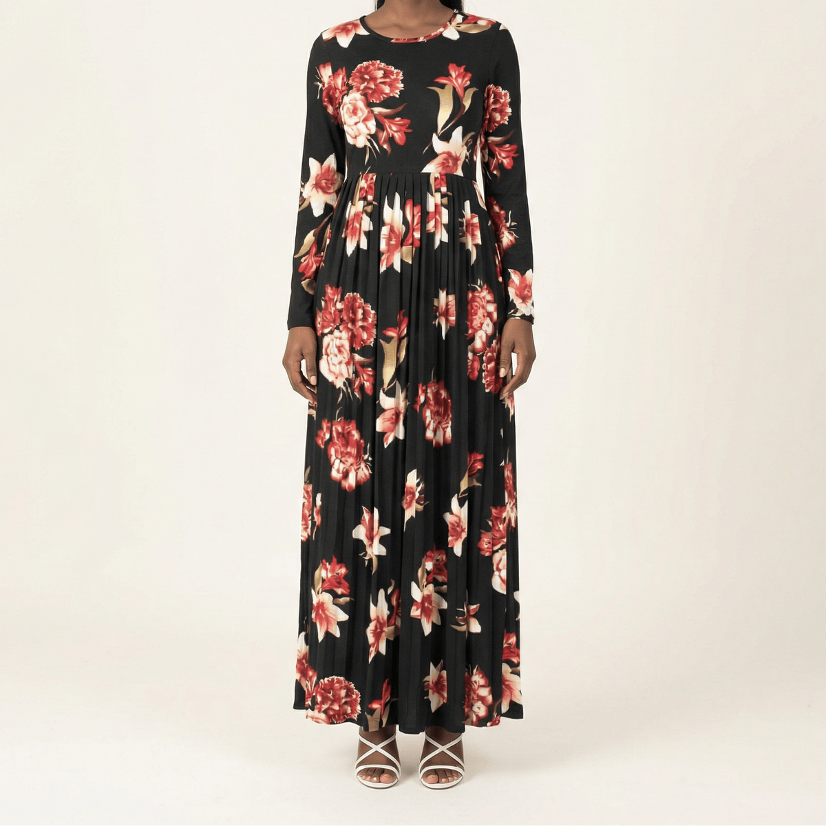 The OBLIGED Pleated Maxi  Dress Kabayare