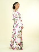 The Perfect mix of satin fabric and floral print Kabayare