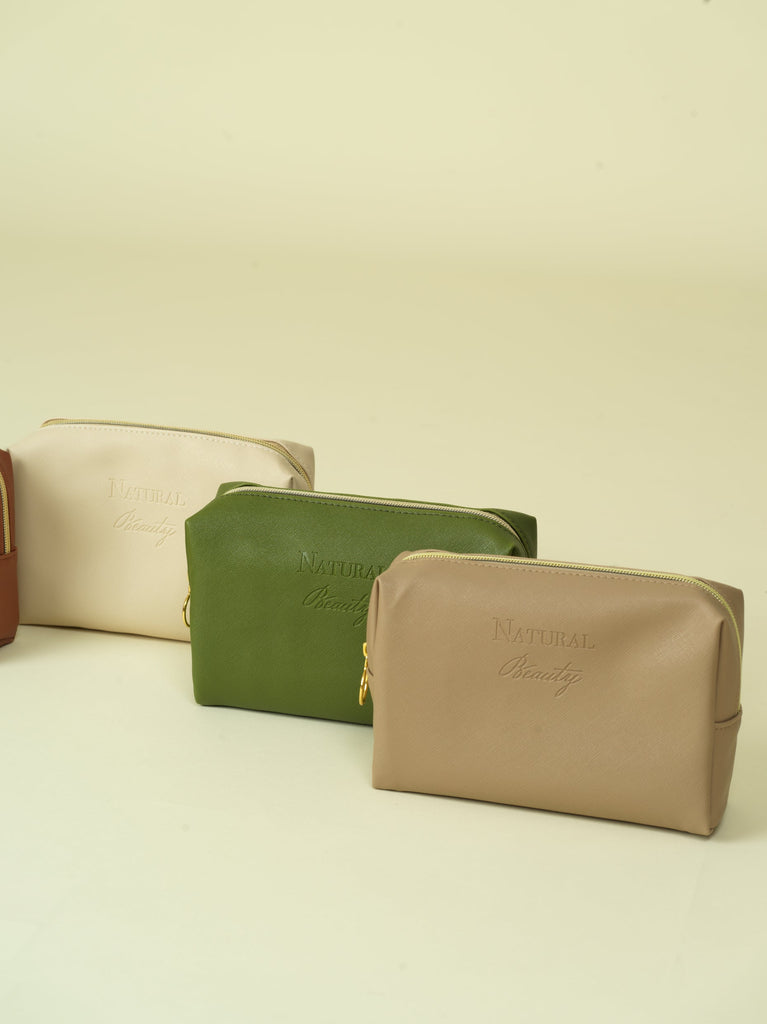 Vegan PU Leather Cosmetic mini travel Bag Monsun Beauty