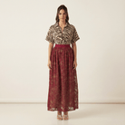 voluminous Floral lace maxi skirt Kabayare