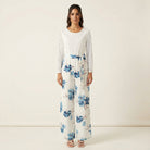 White and Blue floral  jumpsuits Kabayare