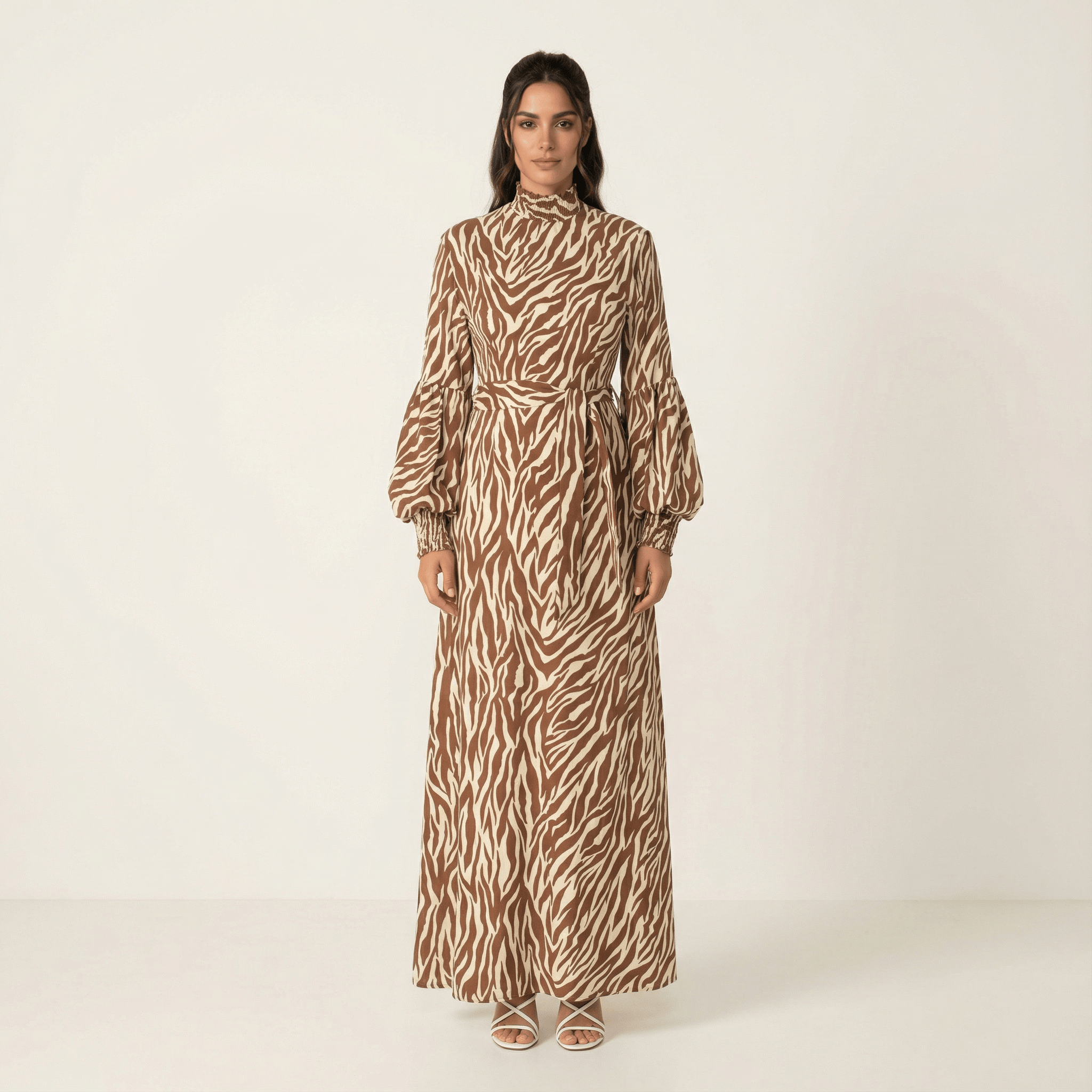Wild Zebra Print maxi dress Kabayare