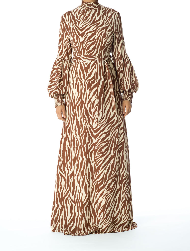 Wild Zebra Print maxi dress Kabayare
