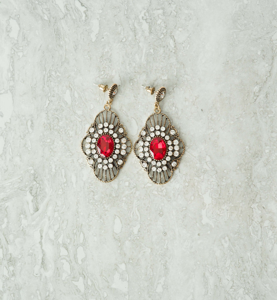 Amara red earrings Kabayare