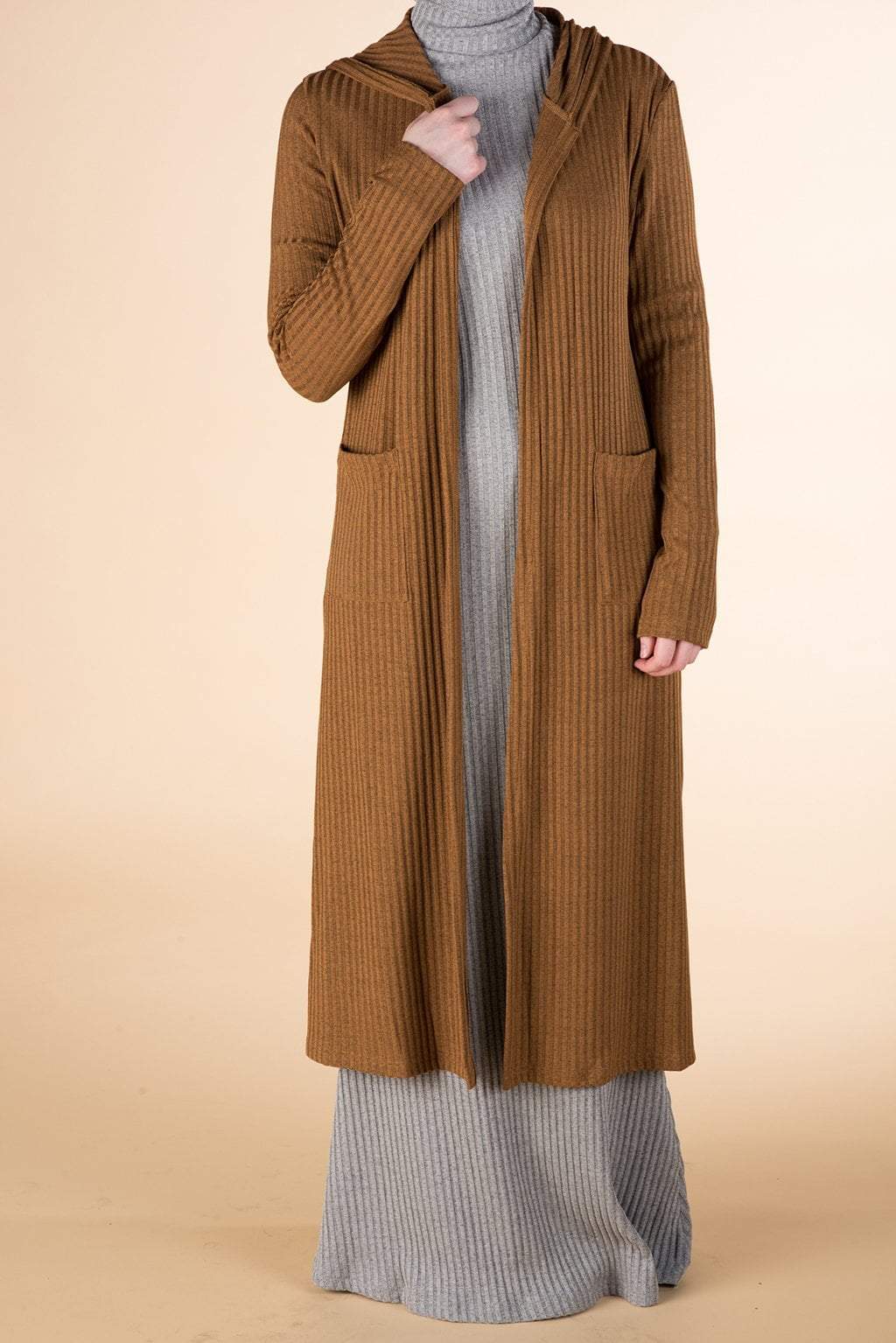 Apple Cider Ribbed Cardigan Kabayare