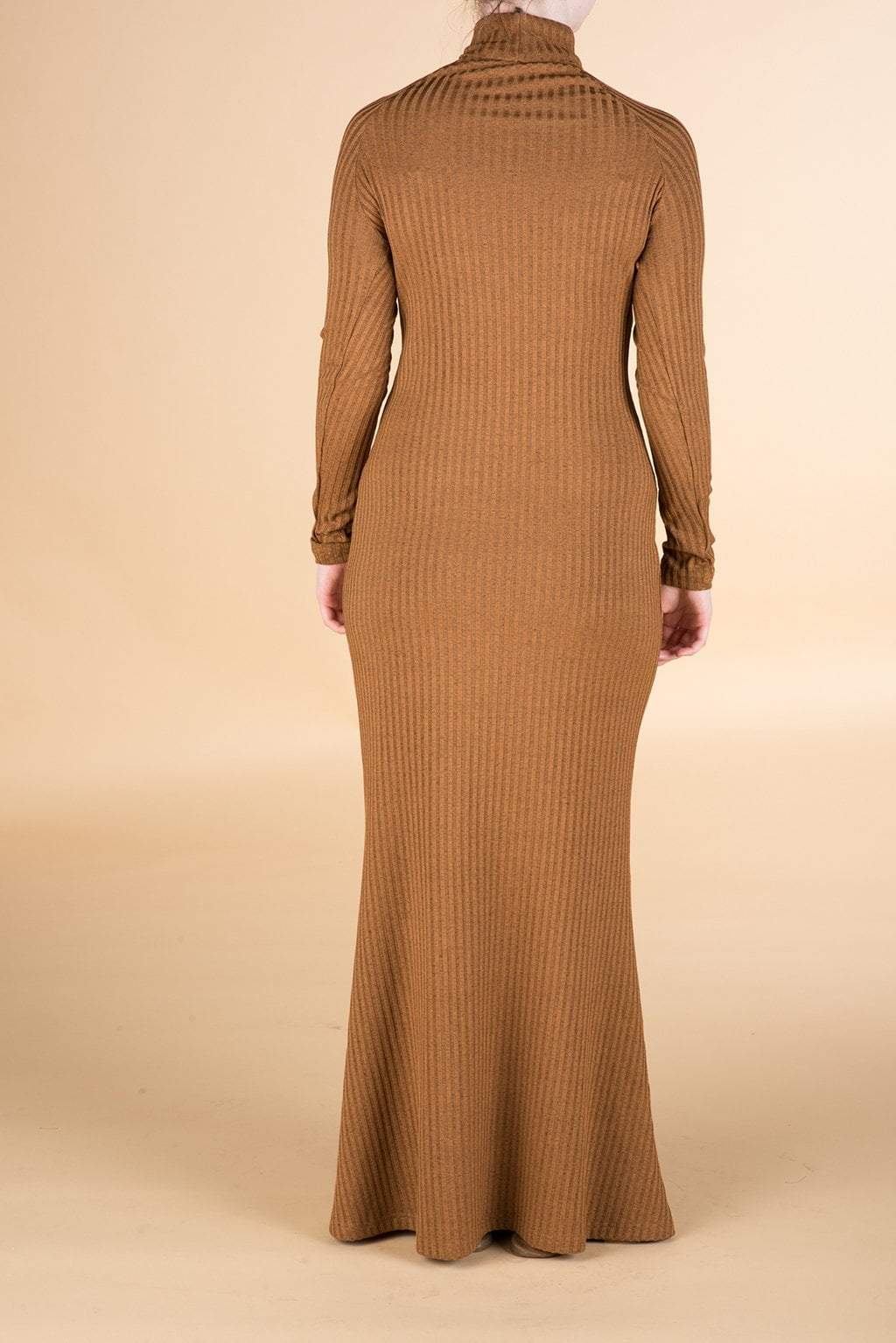 Apple Cider Turtle-neck long sleeve Maxi dress Kabayare