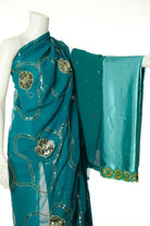 Aqua Green Henna Saree Dirac Kabayare
