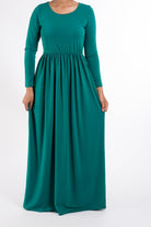 Aquamarine Milk silk Maxi dress (SOFT) Kabayare
