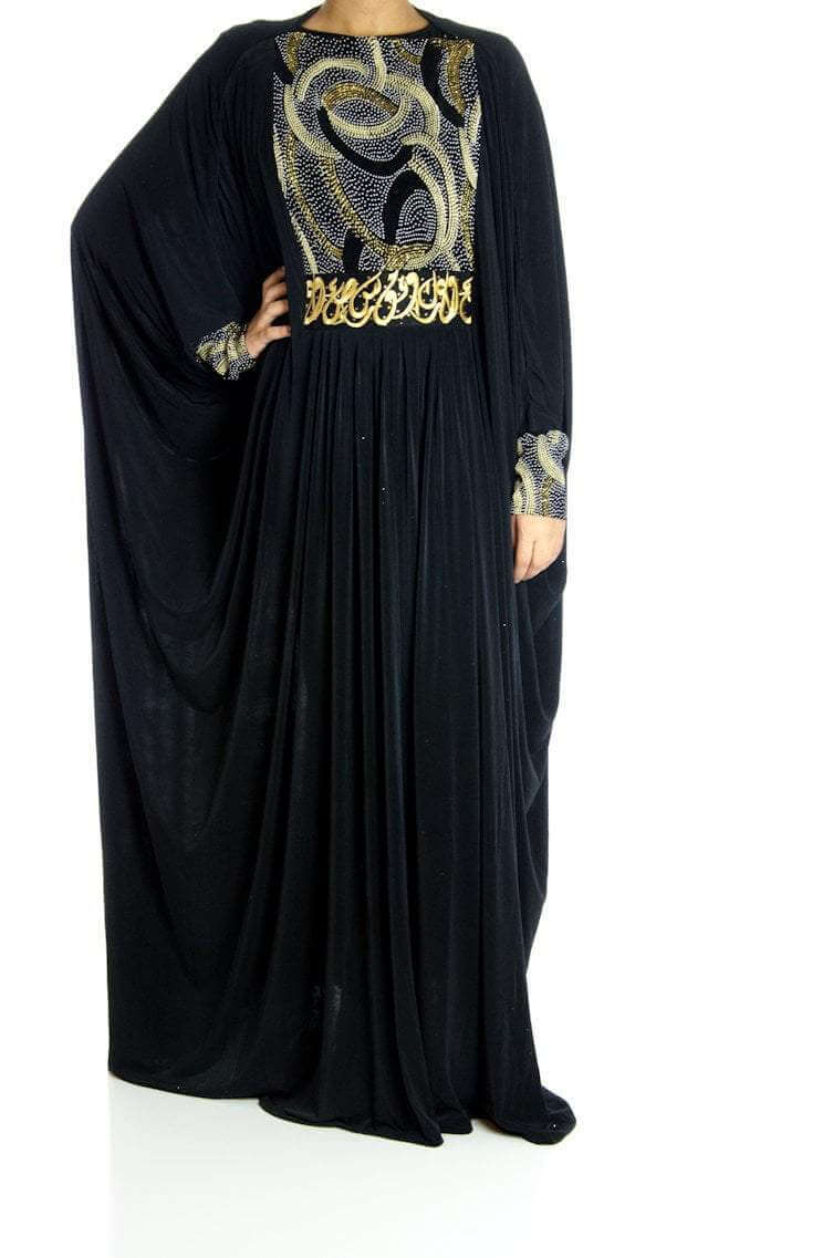 Arabian Butterfly Jersey Abaya Kabayare