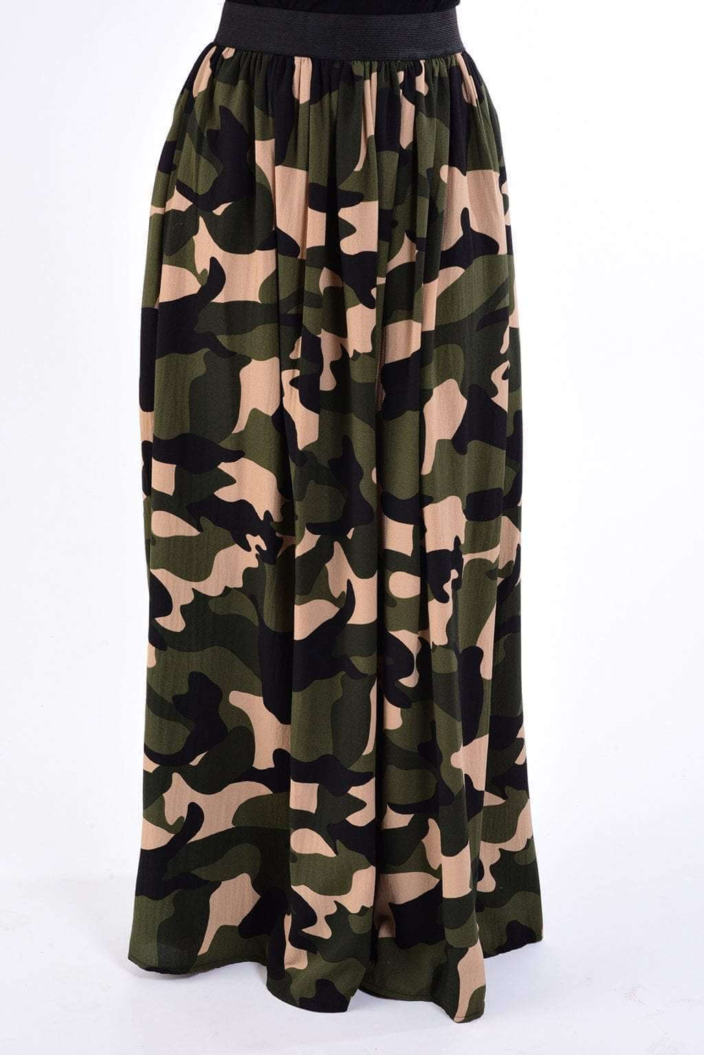 Army print Maxi Skirt Kabayare