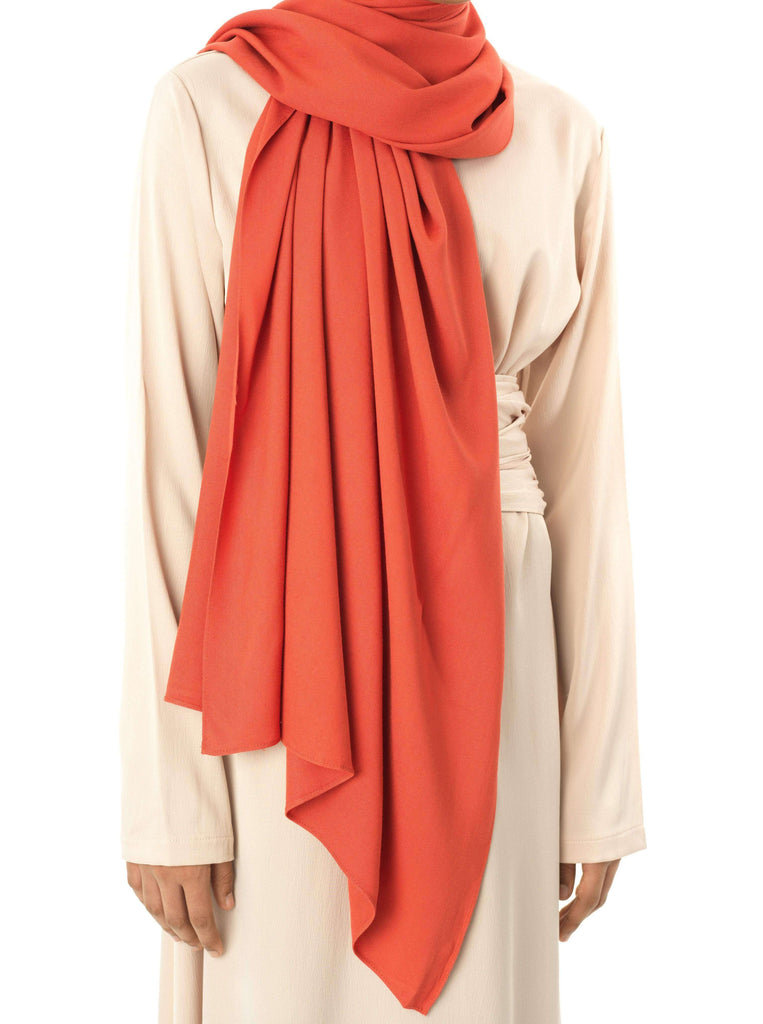 Auburn Orange Premium Rayon Hijab Kabayare