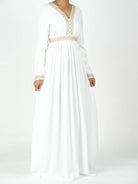 Aurelia Gold detail chiffon dress Kabayare