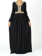 Aurelia Gold detail chiffon dress Kabayare