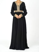 Aurelia Gold detail chiffon dress Kabayare