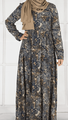 autumn Print Maxi dress Kabayare