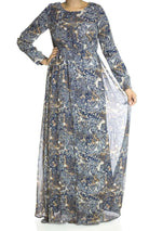 autumn Print Maxi dress Kabayare