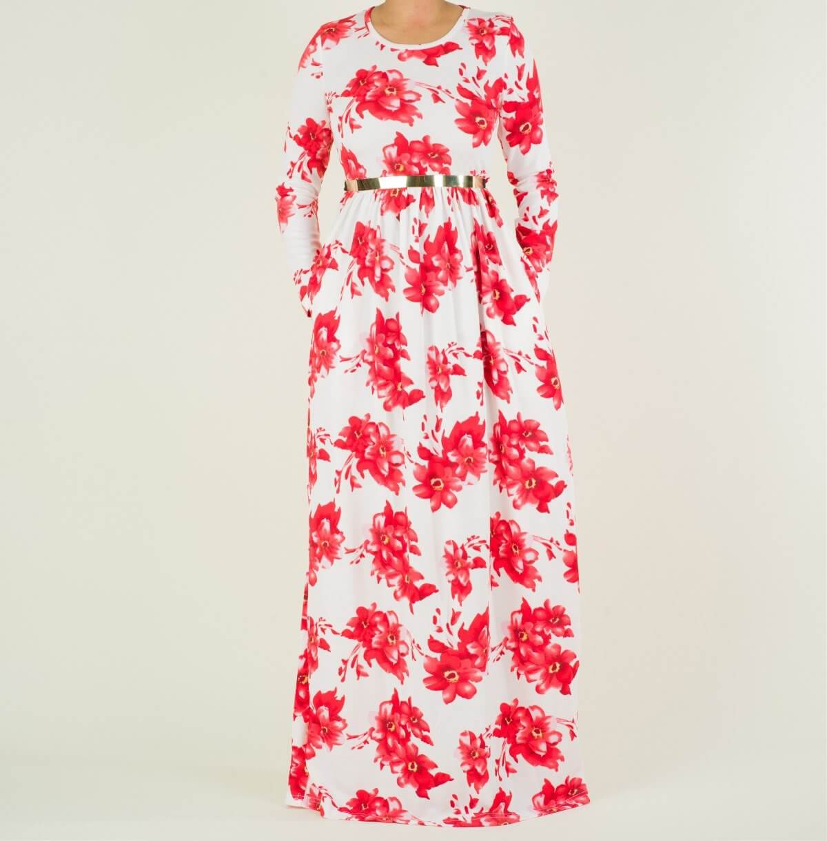 Azadeh Textured Print Dress Kabayare