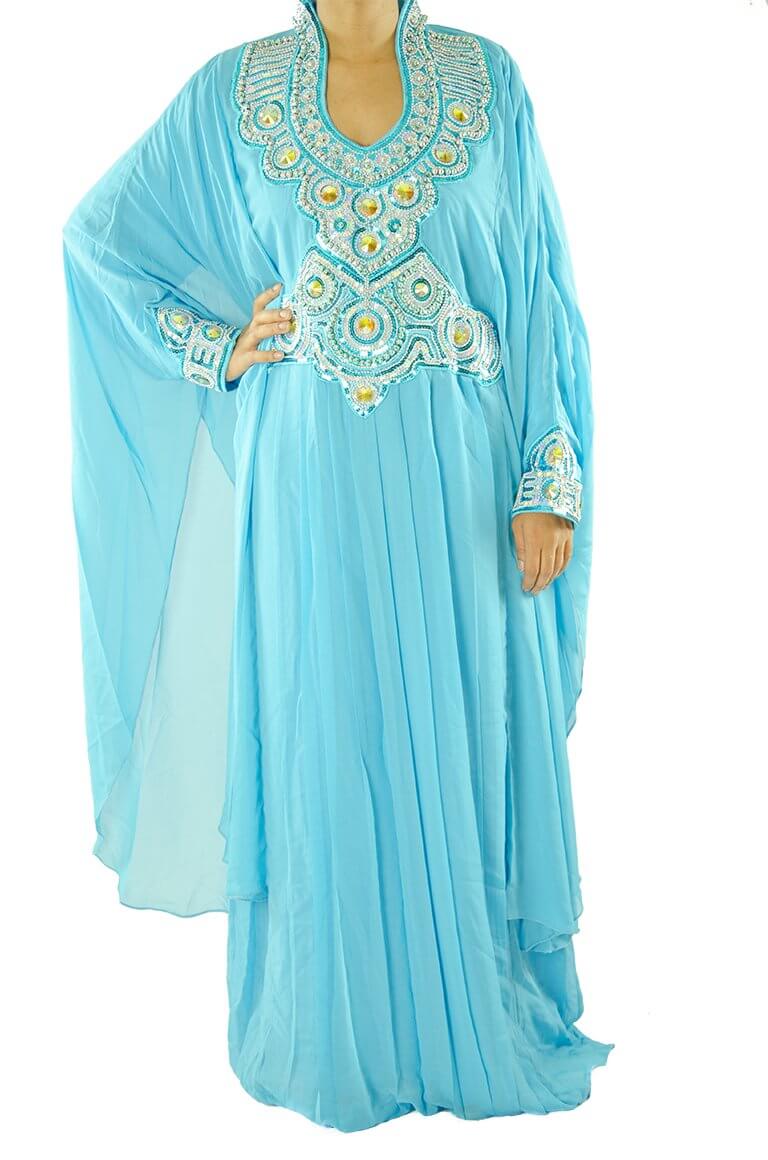 Baby Blue Fancy Jilabiya Kabayare