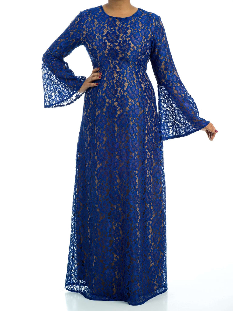 Bella Bell Sleeve lace Maxi dress Kabayare