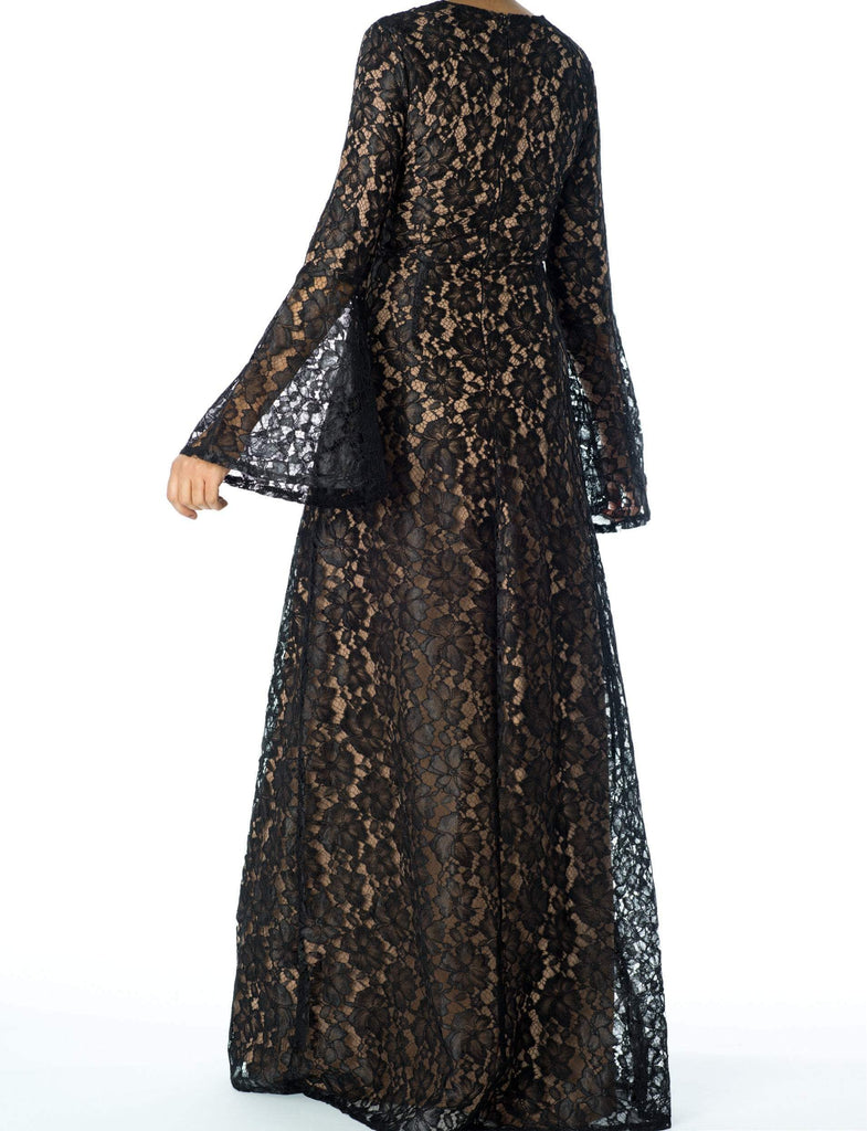 Bella Bell Sleeve lace Maxi dress Kabayare