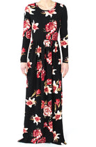 Black Bella Textured Print Dress Kabayare