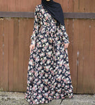 Black boquete Floral Maxi Dress-1 Kabayare