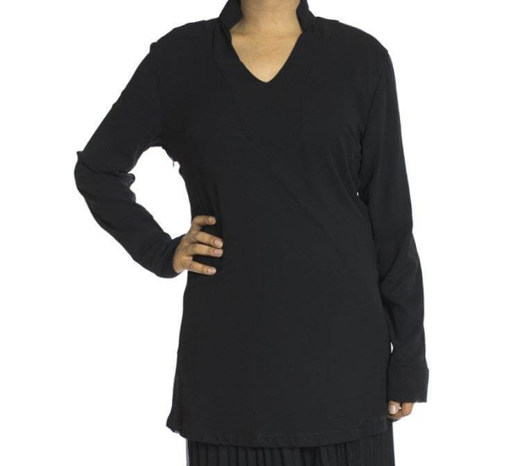 Black chiffon tunic Kabayare