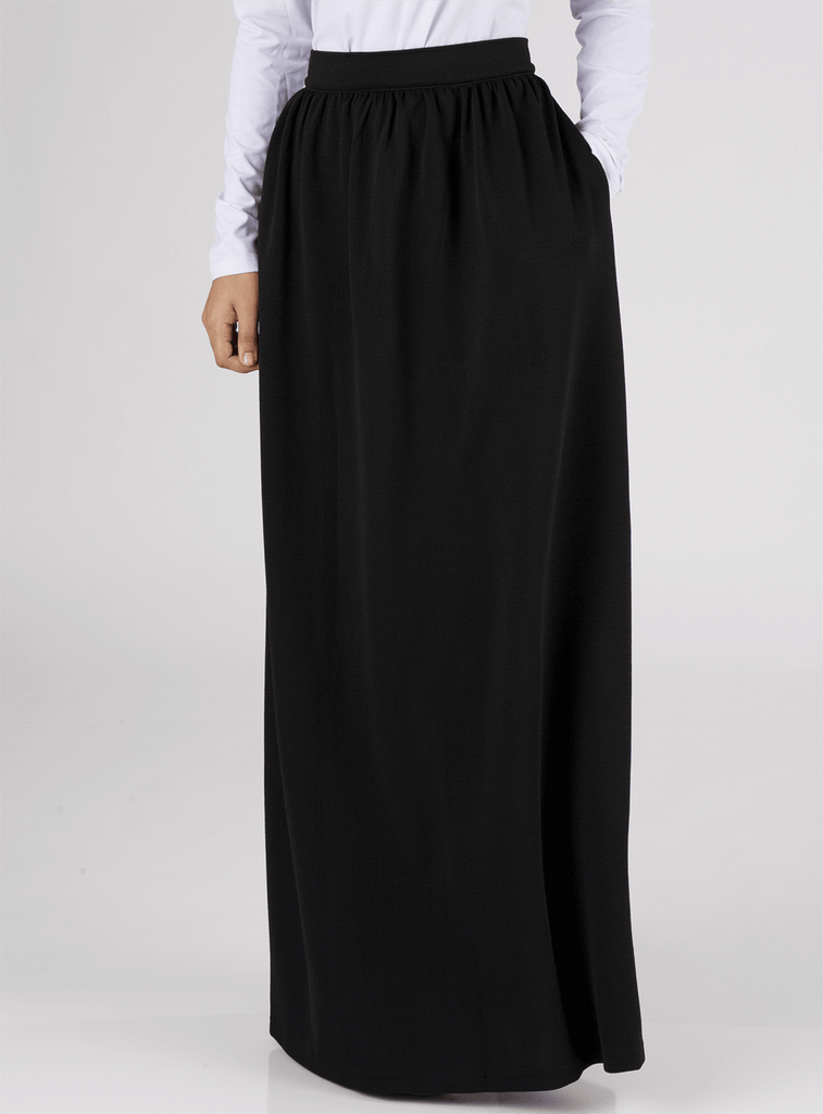 Black Classic Maxi Skirt Kabayare